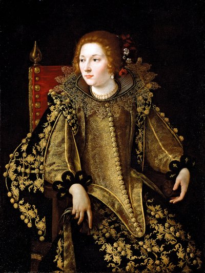 Porträt einer sitzenden Dame (möglicherweise Caterina Savelli) ca. 1620 von Artemisia Gentileschi
